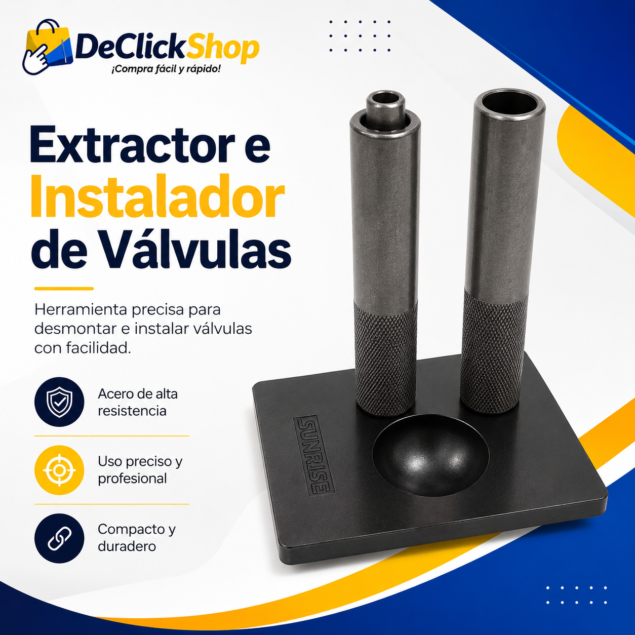 Kit Extractor e Instalador de Válvulas de Motor – 3 Piezas