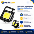 Mini Linterna LED COB Recargable con Imán, Soporte 180° y Abridor