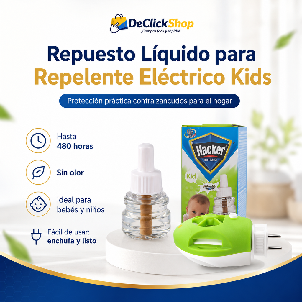Repuesto Líquido para Repelente Eléctrico Kids – Hasta 480 Horas