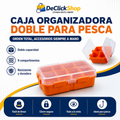 Caja Organizadora Doble para Accesorios de Pesca – 9 Compartimentos