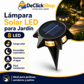 Lámpara Solar LED para Jardín con Encendido Automático – 8 LED