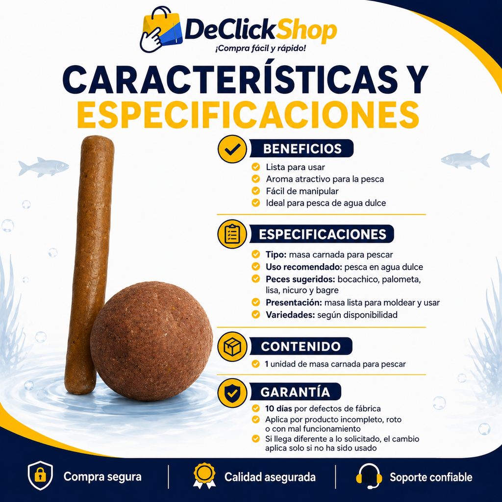 Masa Carnada para Pescar – Ideal para Pesca en Agua Dulce