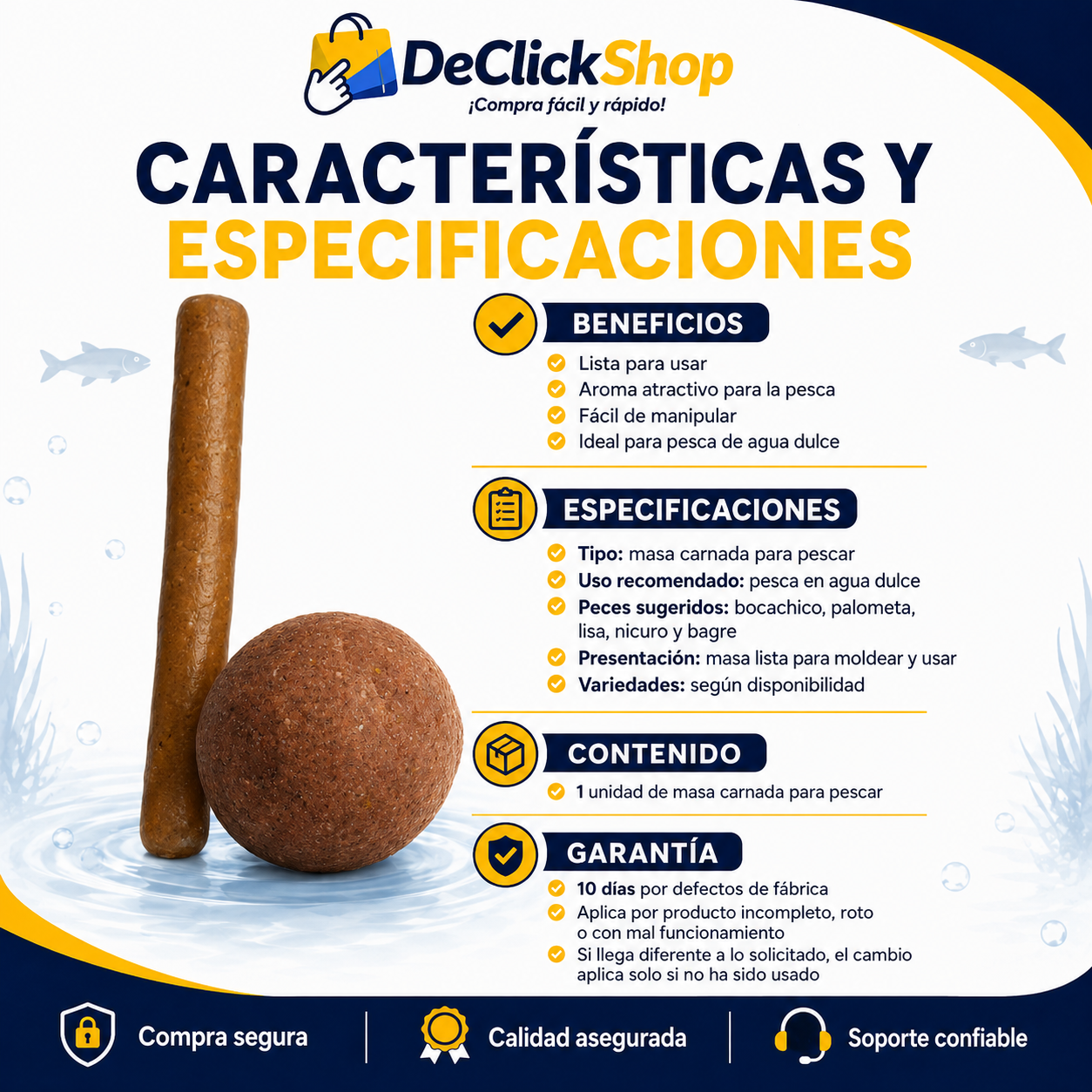 Masa Carnada para Pescar – Ideal para Pesca en Agua Dulce
