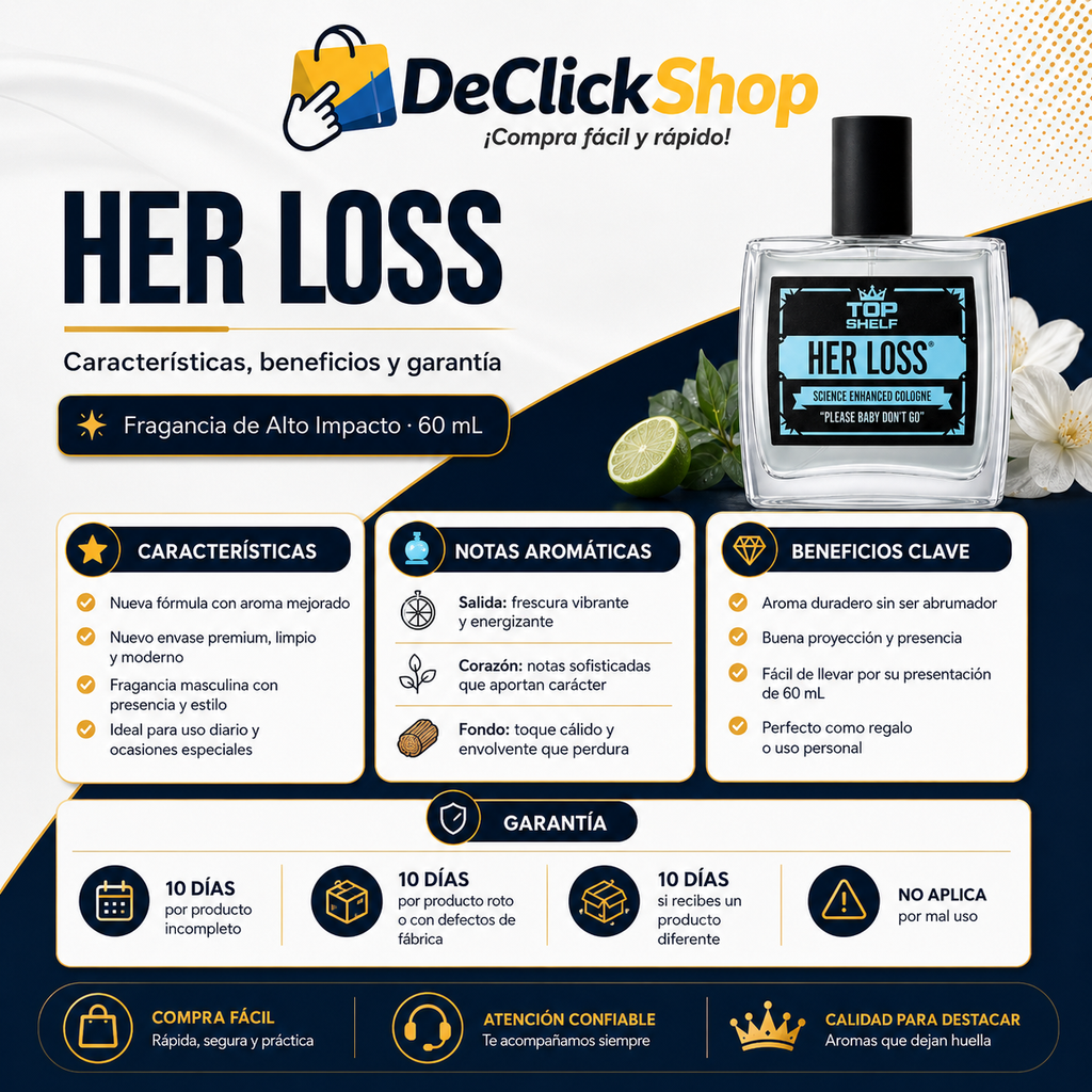 HER LOSS – Fragancia Masculina de Alto Impacto 60 mL
