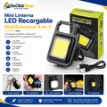 Mini Linterna LED Recargable Multifuncional 4 en 1