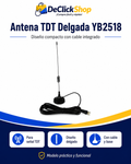 Antena TDT Delgada YB2518 con Cable y Base