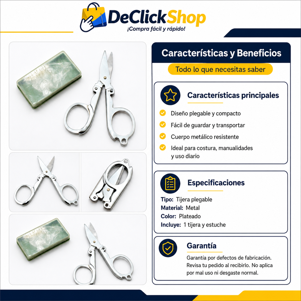 Tijera Plegable Portátil con Estuche