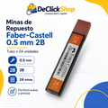 Minas de Repuesto Faber-Castell 0.5 mm 2B x 24 Unidades