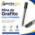 Mina de Grafito 2 mm x 6 Unidades con Estuche Protector
