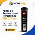 Minas de Repuesto para Portaminas HB 0.7 mm – Tubo x 12 Unidades