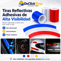 Tiras Reflectivas Adhesivas de Alta Visibilidad para Moto, Bicicleta, Casco y Vehículos
