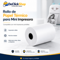 Rollo de Papel Térmico para Mini Impresora Portátil – 1 Unidad