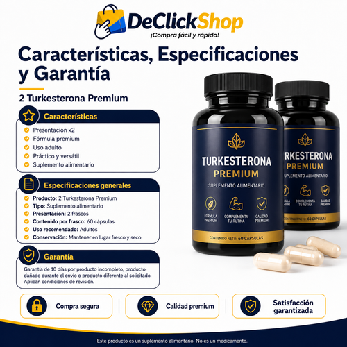 2 Turkesterona Premium | Suplemento para Rutina Fitness