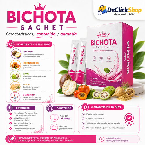 Bichota Sachet Energía y Vitalidad – Caja x 16 Shots