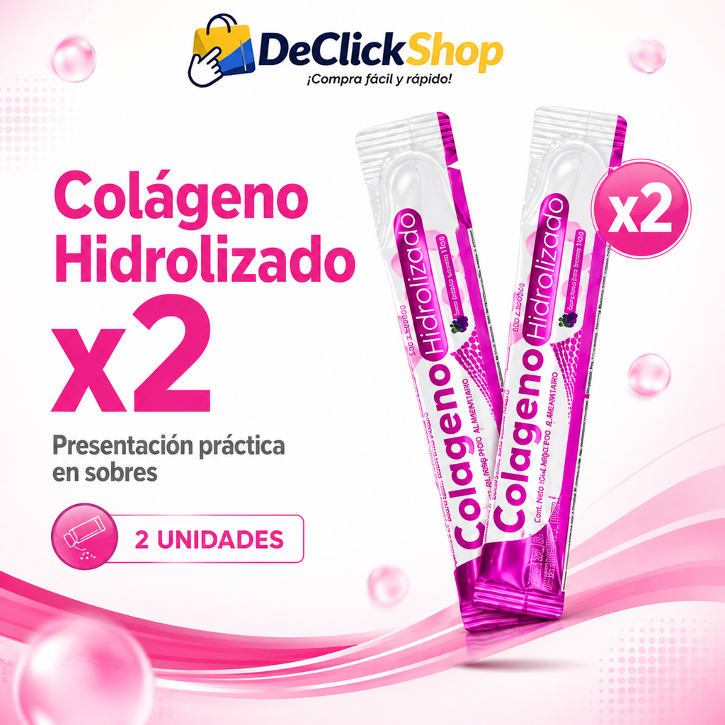 Colágeno Hidrolizado x2 Sobres Individuales – Presentación Práctica