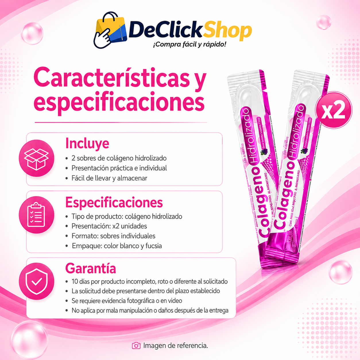 Colágeno Hidrolizado x2 Sobres Individuales – Presentación Práctica