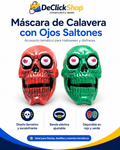Máscara de Calavera con Ojos Saltones para Halloween