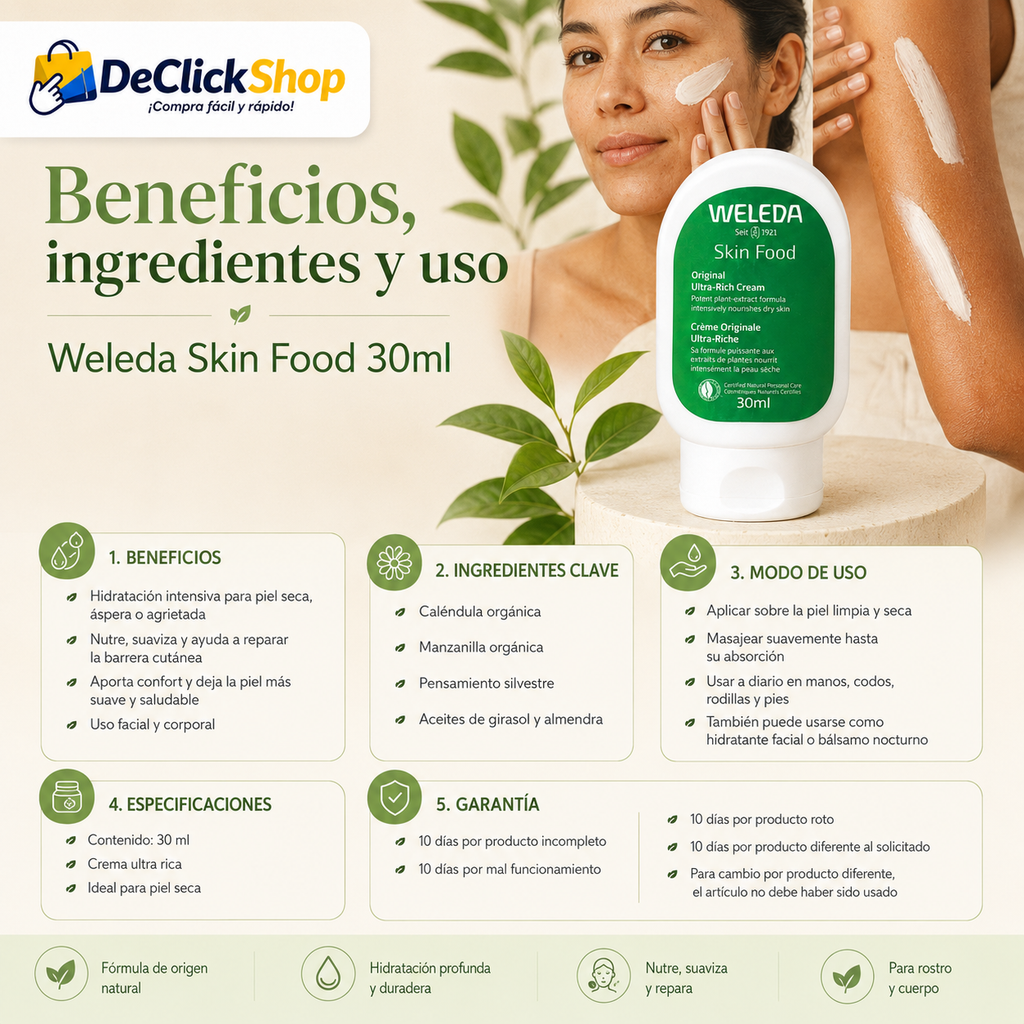 Weleda Skin Food 30ml – Crema Ultra Rica Hidratante para Piel Seca