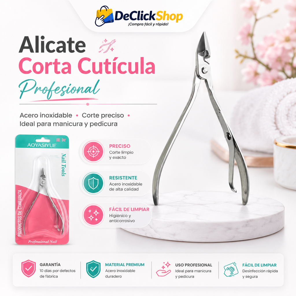 Alicate Corta Cutícula Profesional en Acero Inoxidable A2503-2021