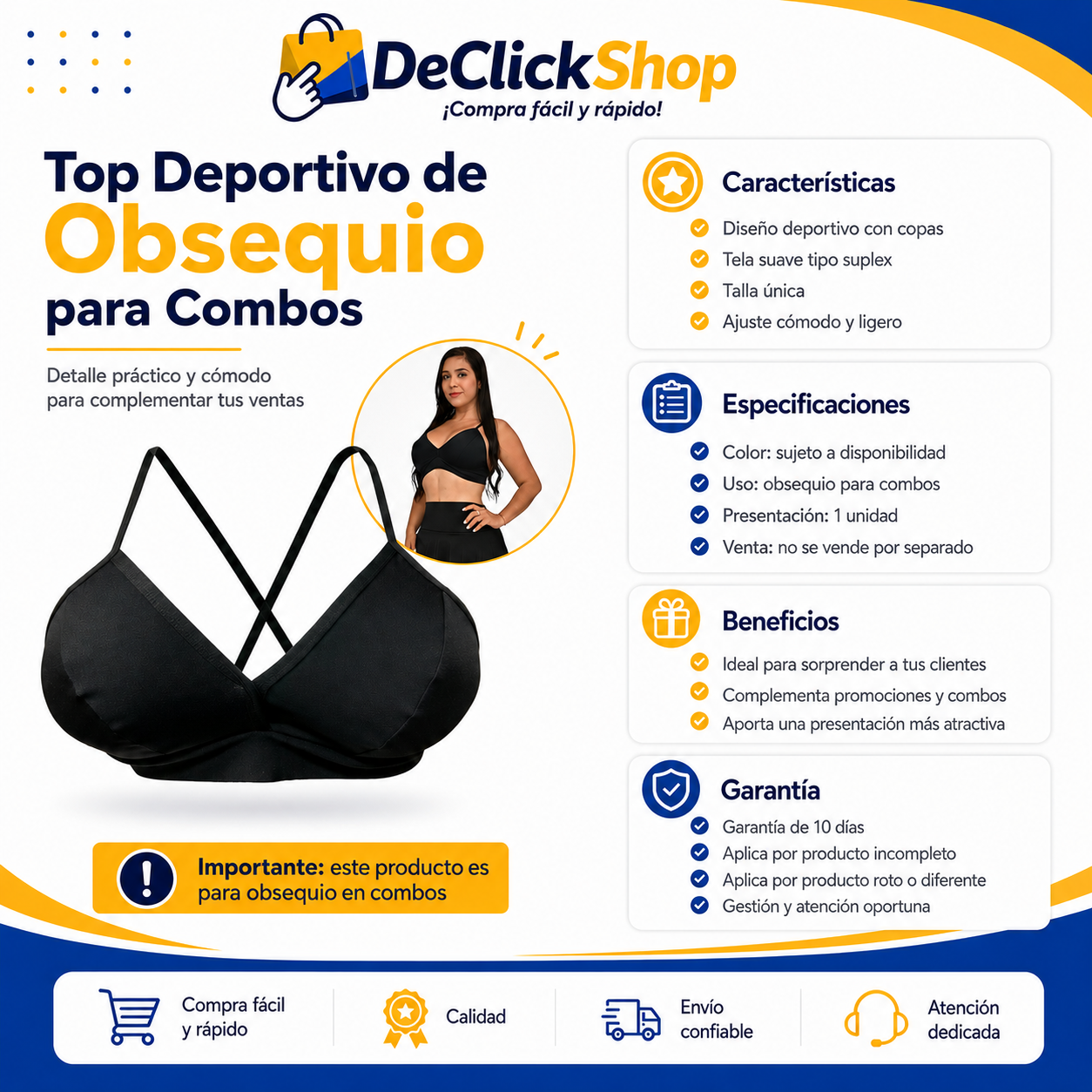 Top Deportivo de Obsequio para Combos