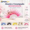 Abanico Estampado Plegable de Mano – 1 Unidad