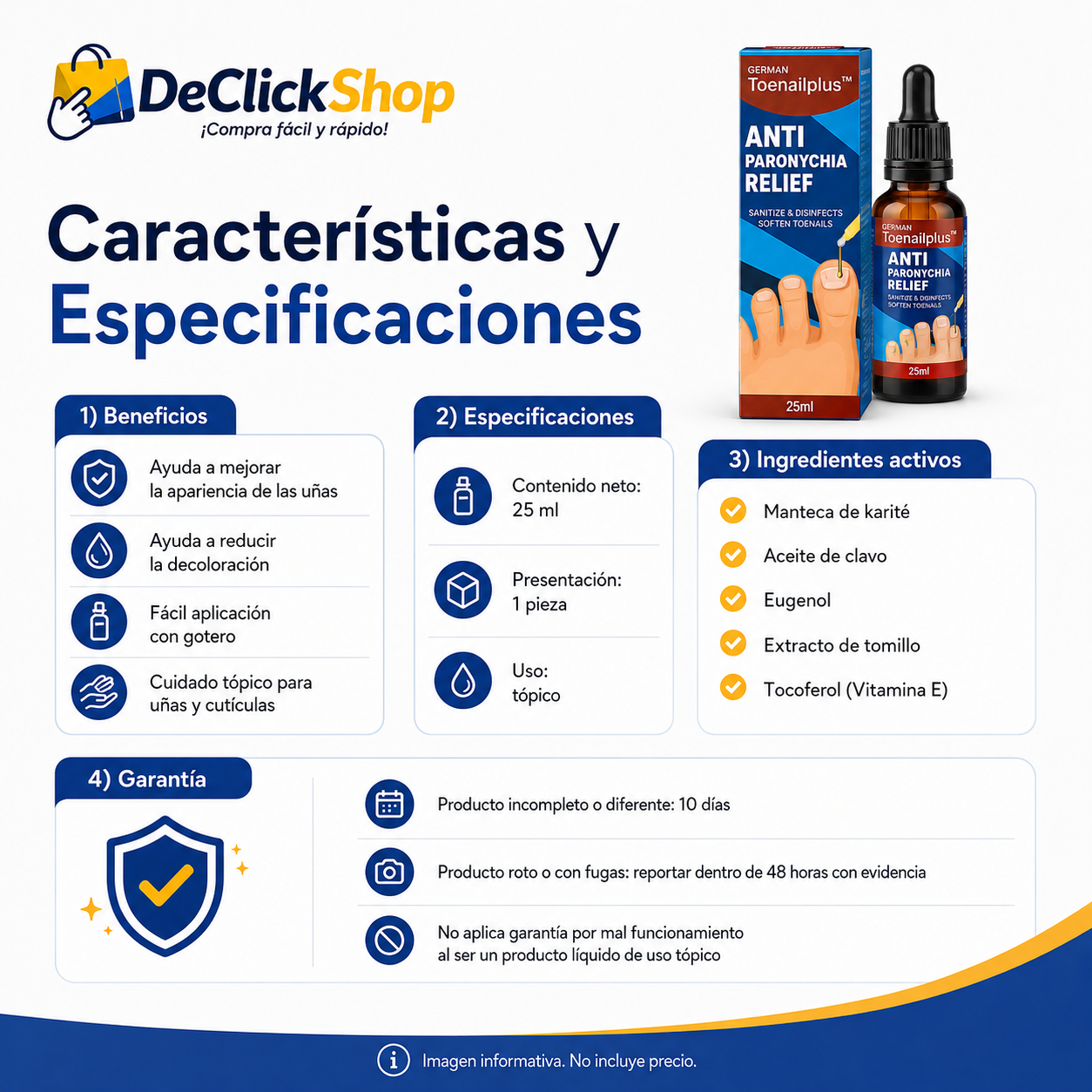 Tratamiento Antihongos para Uñas ToenailPlus 25 ml – Cuidado Tópico para Uñas y Cutículas