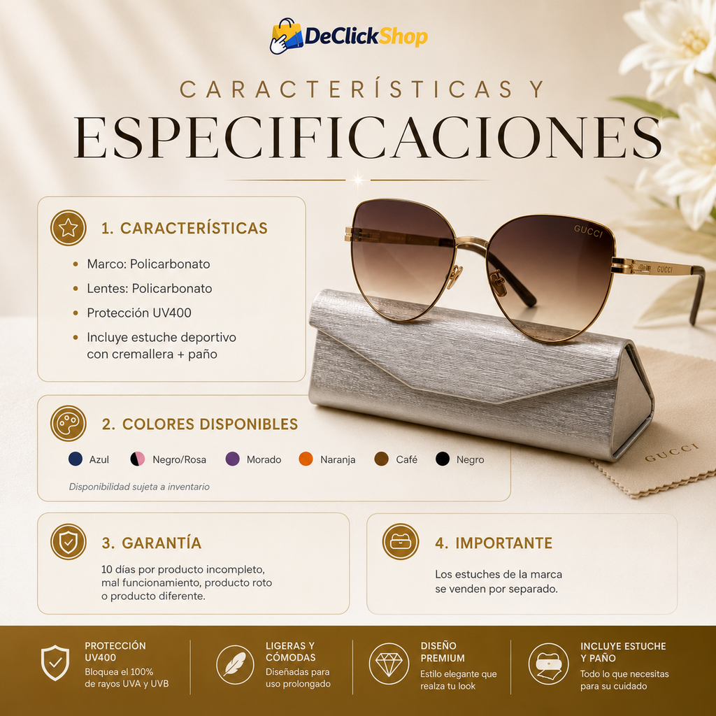 Gafas de Sol Hexagonales Premium con Protección UV400 + Estuche y Paño