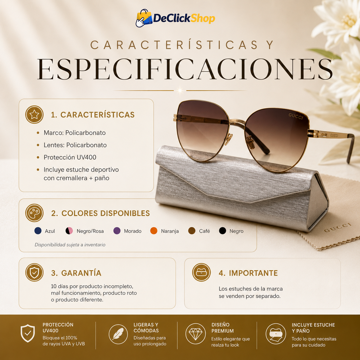 Gafas de Sol Hexagonales Premium con Protección UV400 + Estuche y Paño