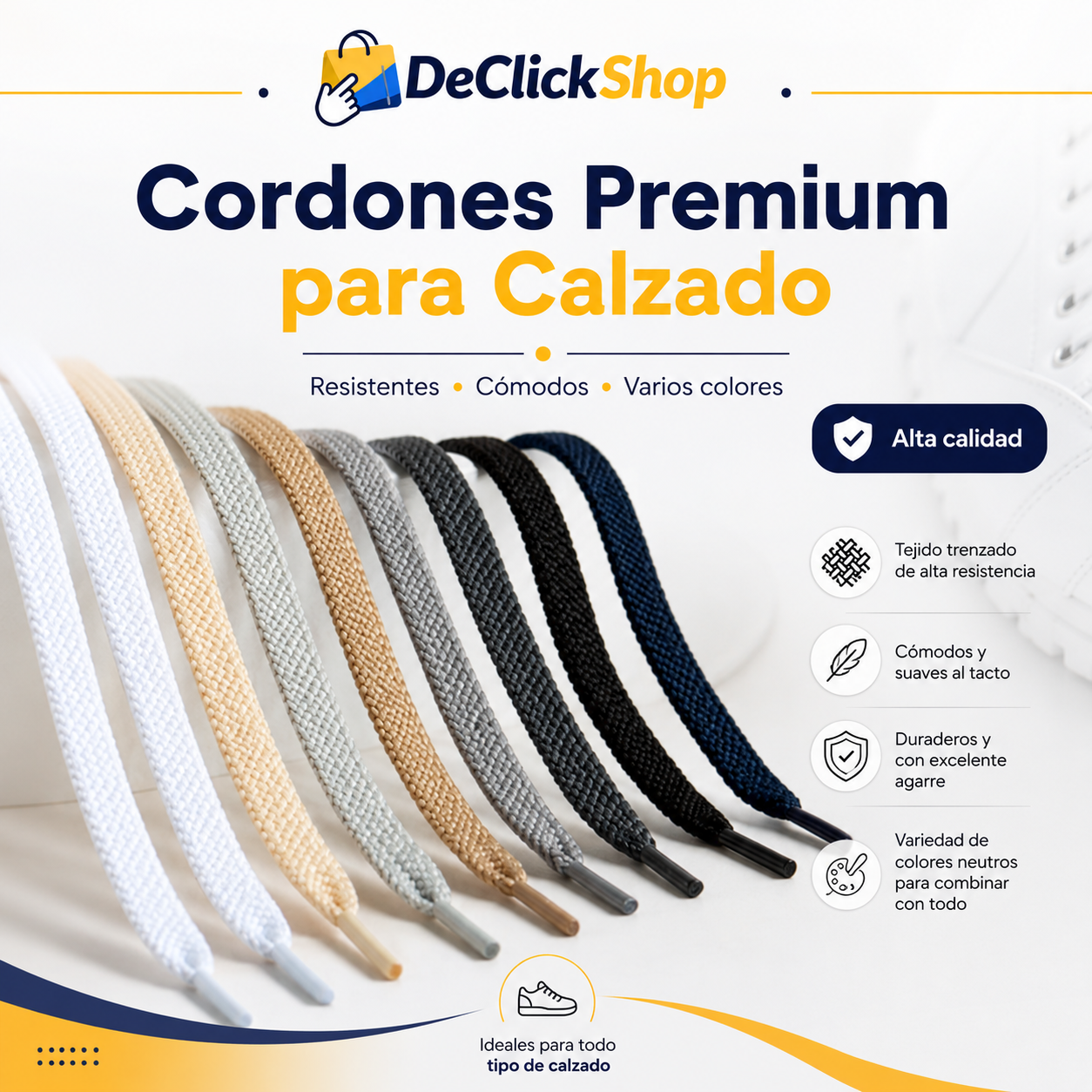 Cordones Premium para Calzado – Resistentes, Cómodos y en Varios Colores
