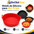 Molde de Silicona Antiadherente para Air Fryer Reutilizable con Asas Laterales