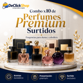 Combo x10 Perfumes Premium Surtidos para Dama y Caballero + Roll-On y Crema