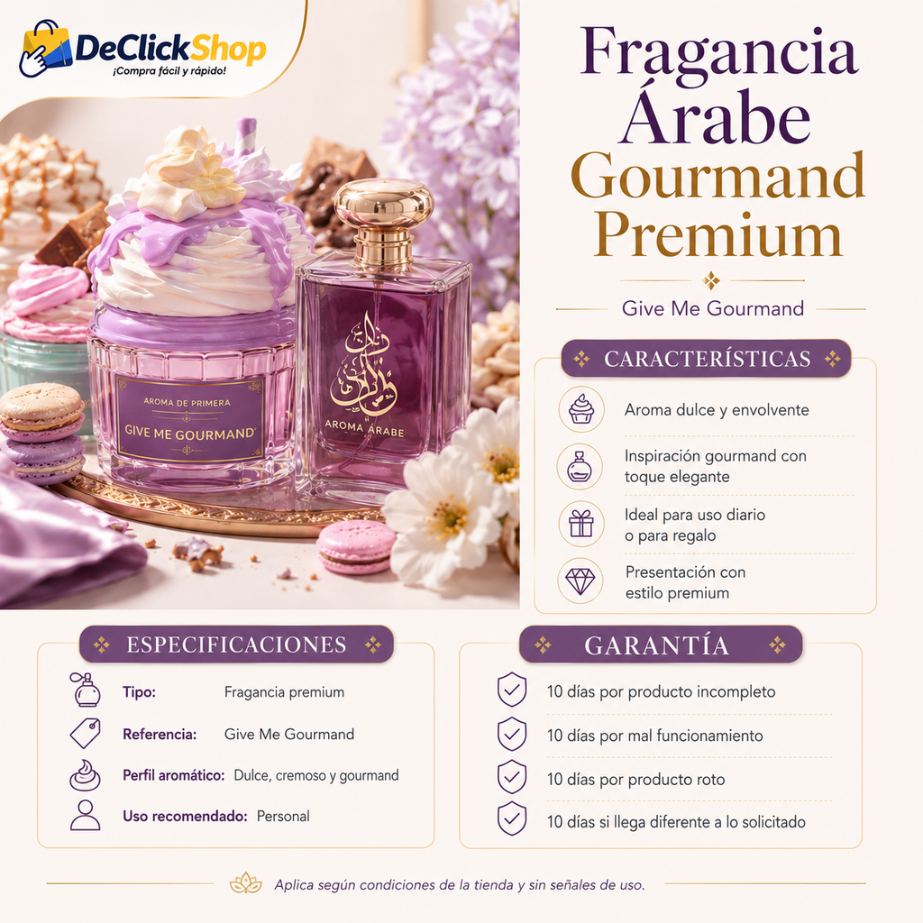 Fragancia Árabe Gourmand Premium – Give Me Gourmand