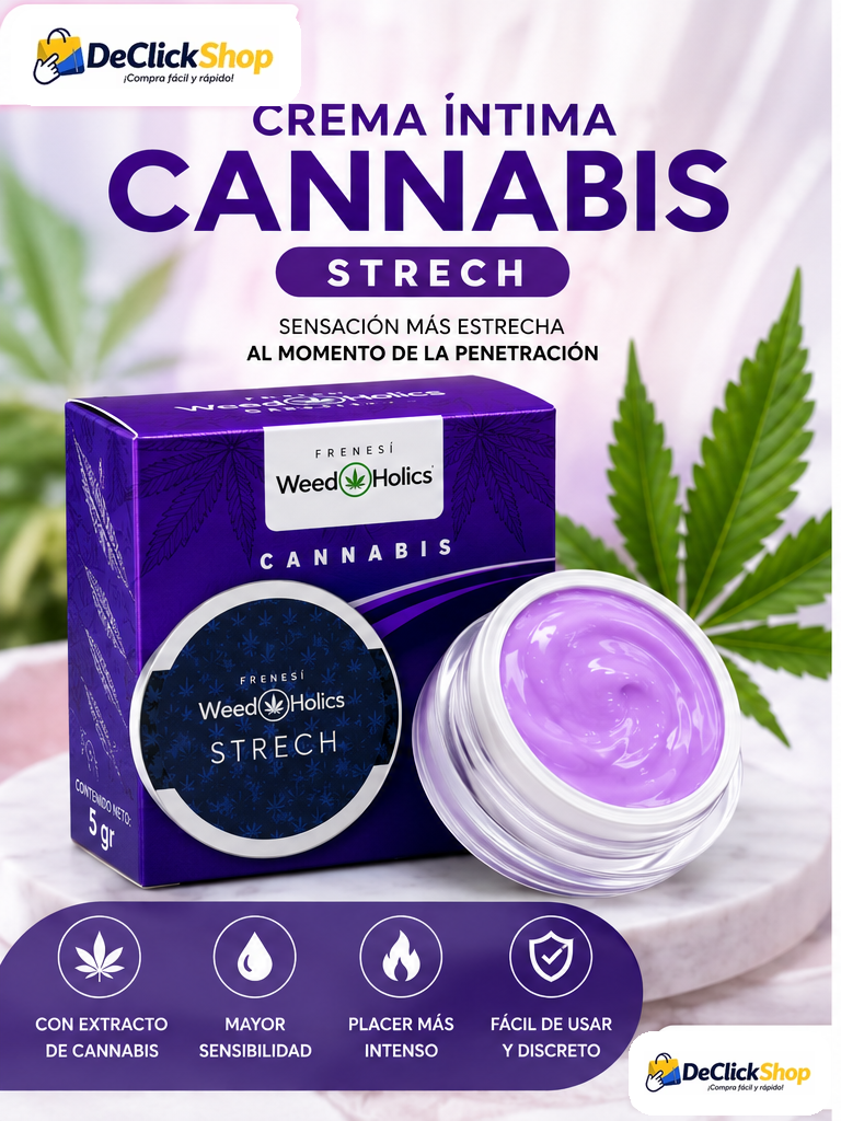 Crema Íntima WeedHolics Strech con Cannabis 5 g – Sensación de Firmeza