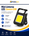 Mini Linterna LED COB Recargable Tipo Llavero con Imán